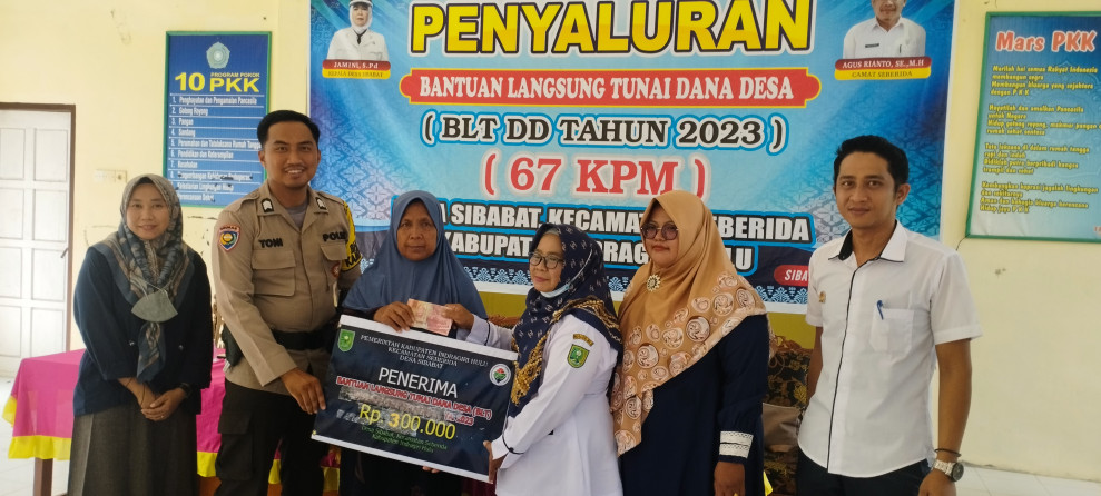 67 KPM Desa Sibabat Terima BLT DD Bulan September