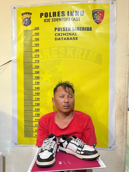 Polsek Seberida Amankan Seorang Pria Diduga Edarkan Narkotika Jenis Sabu