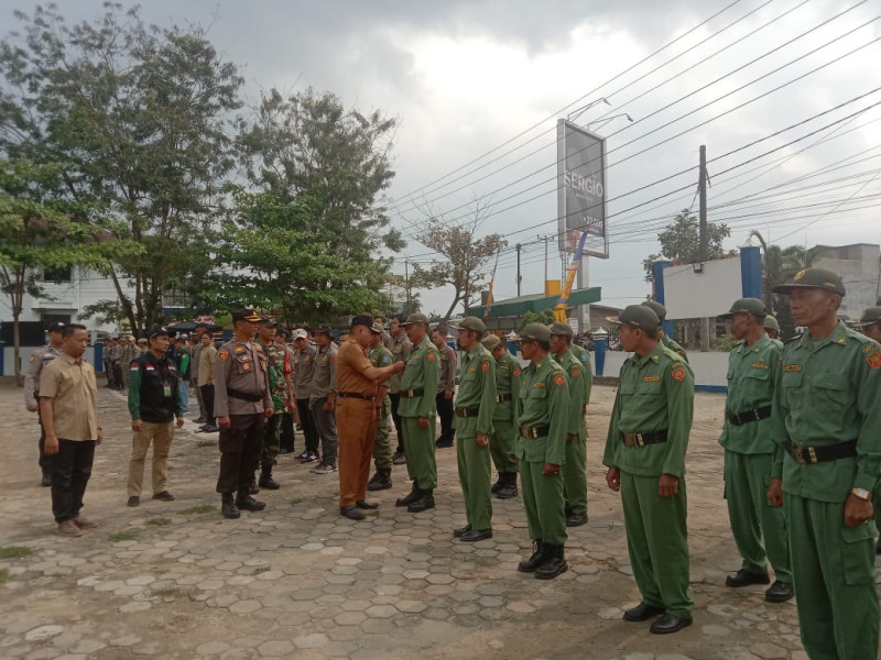 Forkopimcam Seberida Gelar Apel Siaga Kesiapan Penyelenggaraan Pemilu 2024
