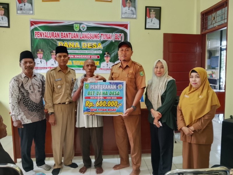 20 KPM Desa Titian Resak Terima BLT Dana Desa Anggaran Tahun 2026