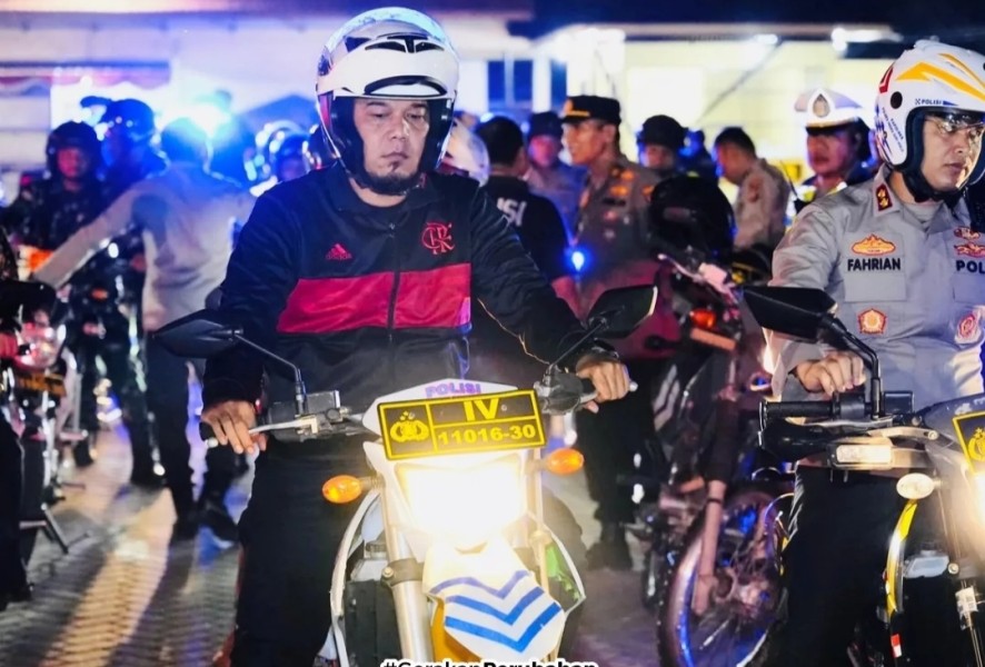 Patroli Skala Besar, Bupati Inhu Bersama Forkopimda Jaga Situasi Kamtibmas dan Jamin Rasa Aman