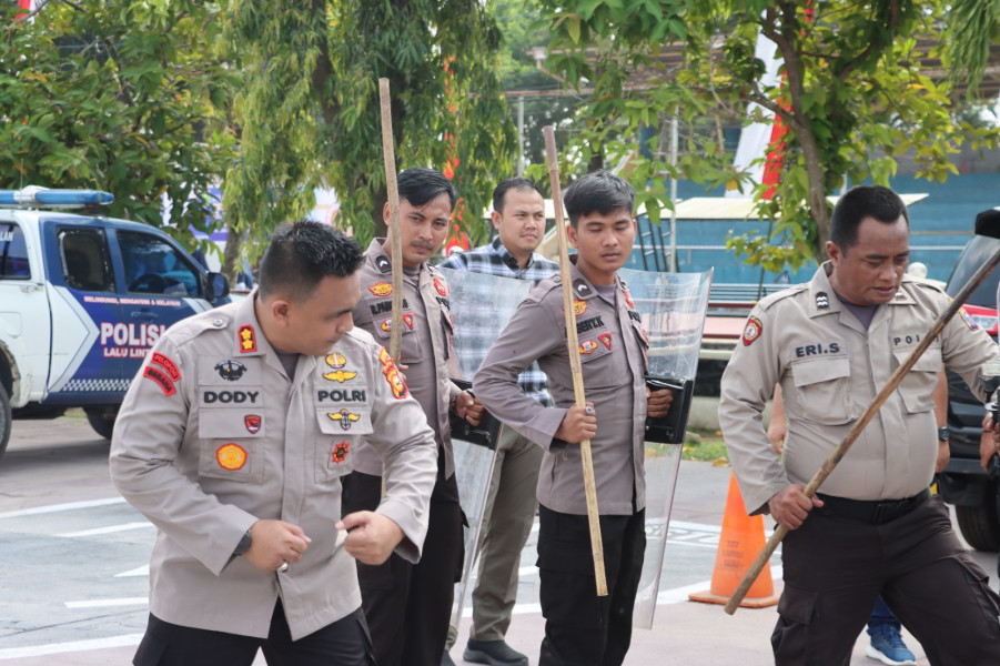 Asah Keterampilan, Polres Inhu Gelar Pelatihan Pelton Dalmas