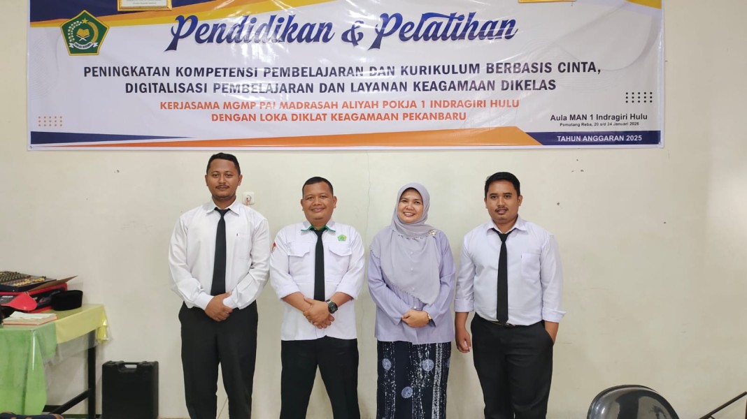 Tiga Guru MA Al Ihsan Buluh Rampai Ikuti Diklat Peningkatan Kompetensi Pembelajaran