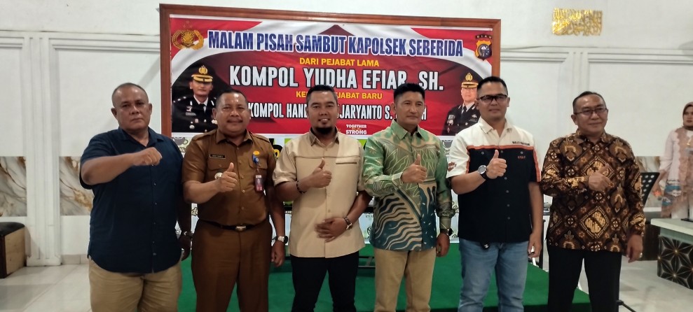 Pisah Sambut Kapolsek Seberida Berlangsung Khidmat di Cendana Cafe