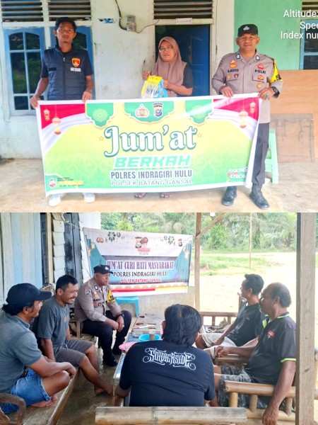 Polsek Batang Gansal Gelar Jumat Curhat dan Jumat Berkah, Dekatkan Polisi dengan Masyarakat