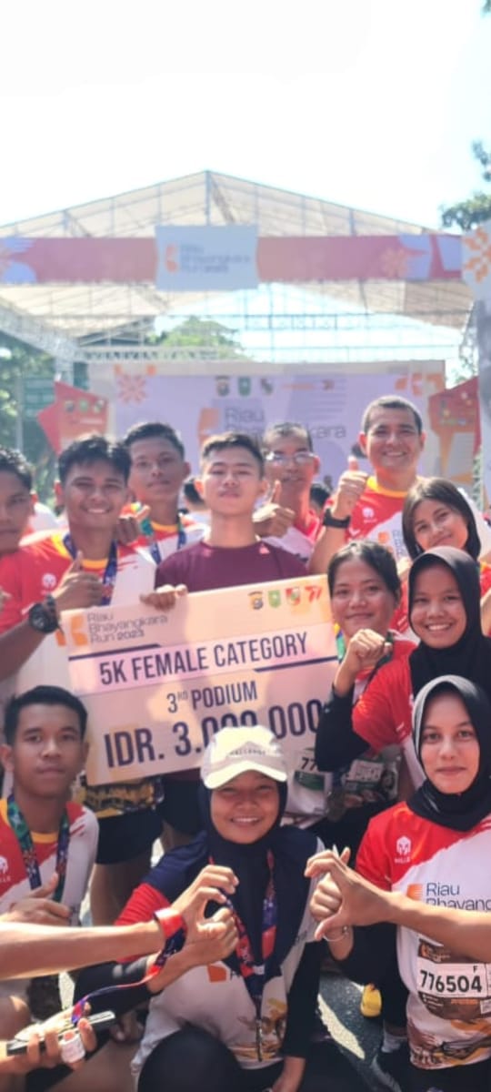 Pelari Putri Binaan Batalyon C Pelopor Raih Juara III, Riau Bhayangkara Run 2023