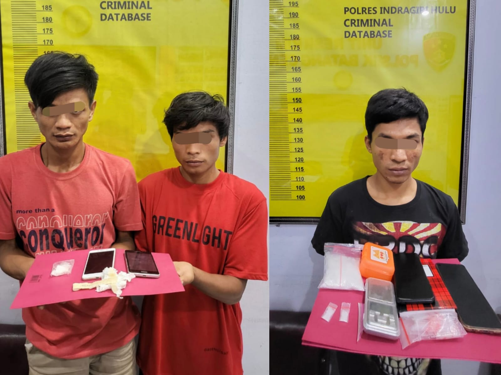 Polsek Batang Cenaku Inhu Tangkap 3 Orang Pengedar Sabu, Ini Kronologisnya