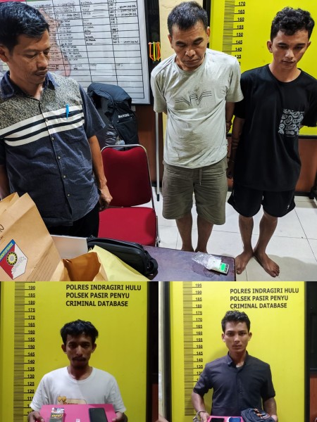 Kurang dari 12 Jam, Polsek Pasir Penyu Ringkus Empat Pelaku Narkoba di Tiga Lokasi Berbeda