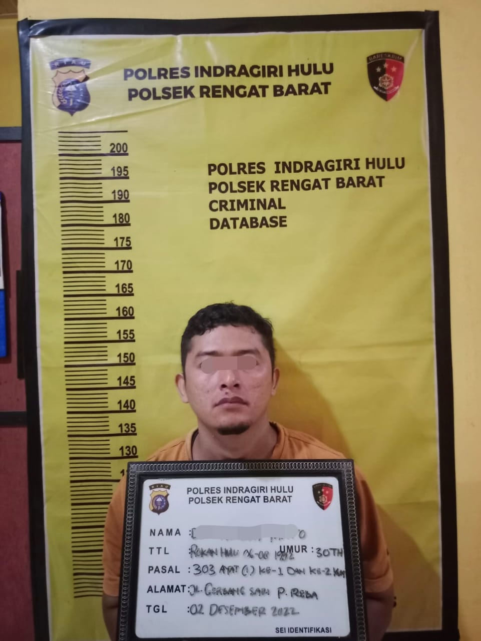 Polsek Rengat Barat Kembali Ringkus Pelaku Judi Online HDI