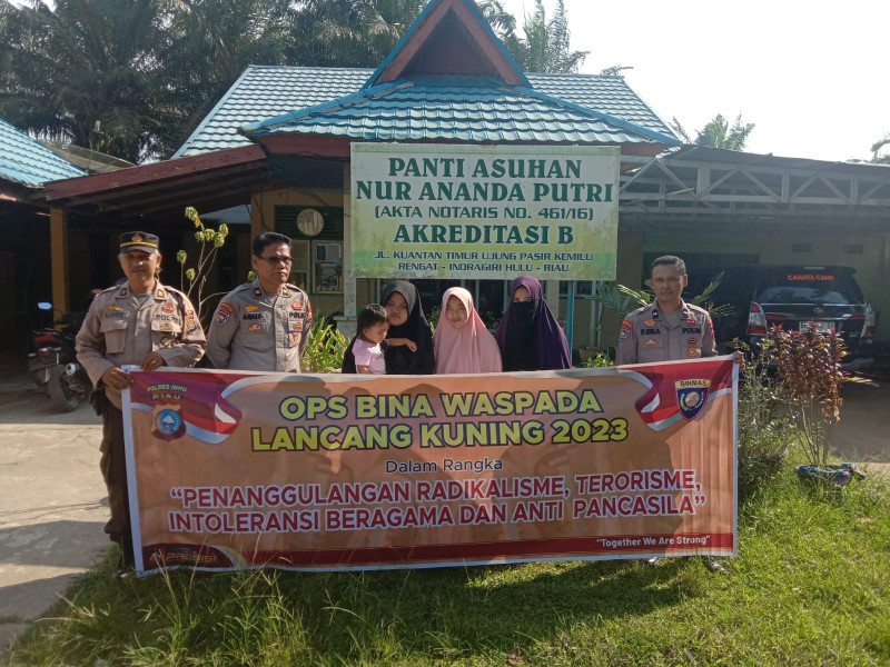 Polres Inhu Binluh Ops Bina Waspada di Panti Asuhan Nur Ananda Putri