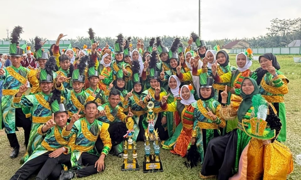 Kompetisi Drum Band Perdana di Inhu Sukses Digelar, MGS Ponpes Syamsuddin Borong Juara