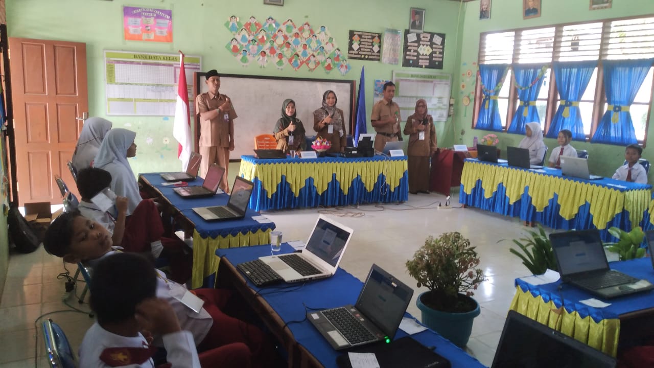 Kepala Korwil Pendidikan Batang Gansal, Tinjau Pelaksanaan ANBK di Beberapa SD