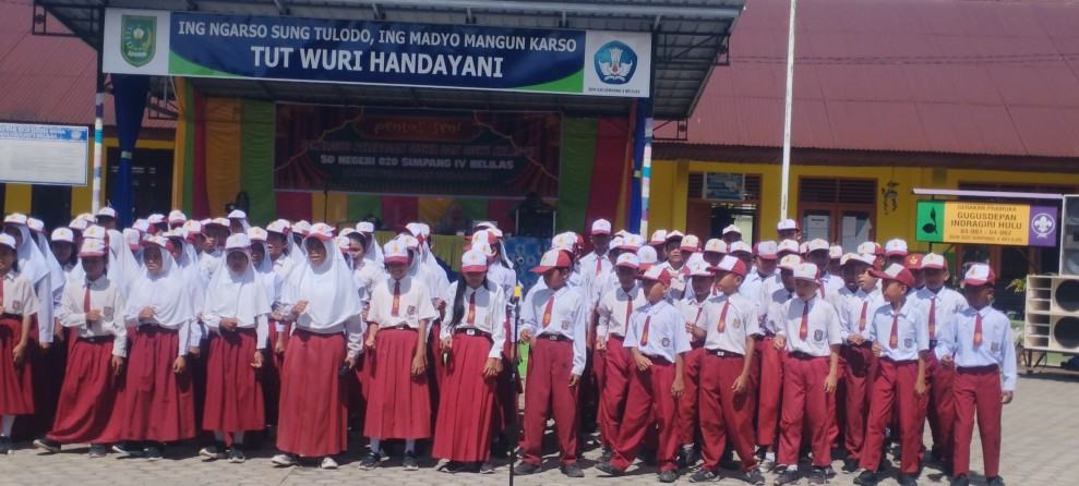 Pelepasan Siswa Kelas 6 SDN 020 Simpang 4 Belilas Tanpa Dihadiri Orang Tua dan Ditaja Sederhana
