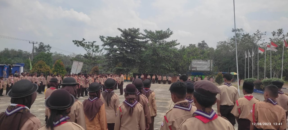 HUT ke-62 Pramuka Dirayakan Meriah di Kecamatan Batang Peranap dengan Perkemahan Akbar
