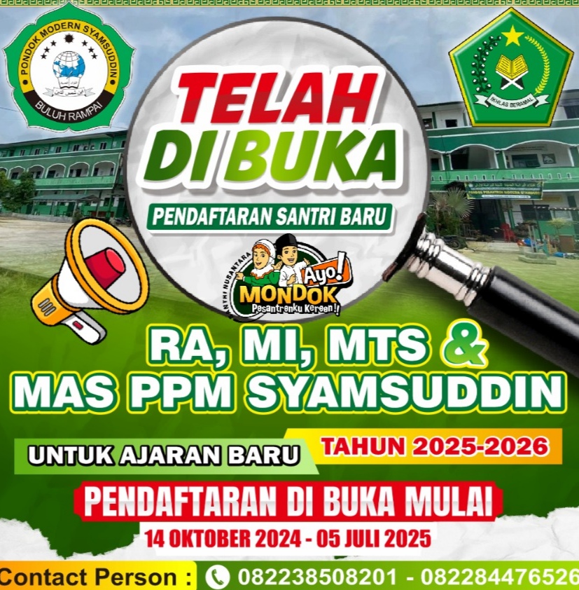 Ponpes Modern Syamsuddin Buka PSB Hingga 5 Juli 2025