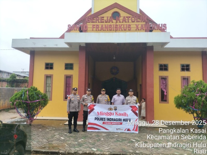 Polsek Seberida Laksanakan Patroli Kamtibmas di Gereja dalam Rangka Minggu Kasih
