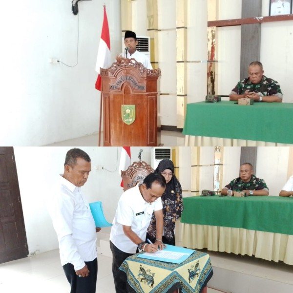 Pisah Sambut Pejabat Kecamatan Seberida, Wisnu Subroto Resmi Gantikan Agus Rianto