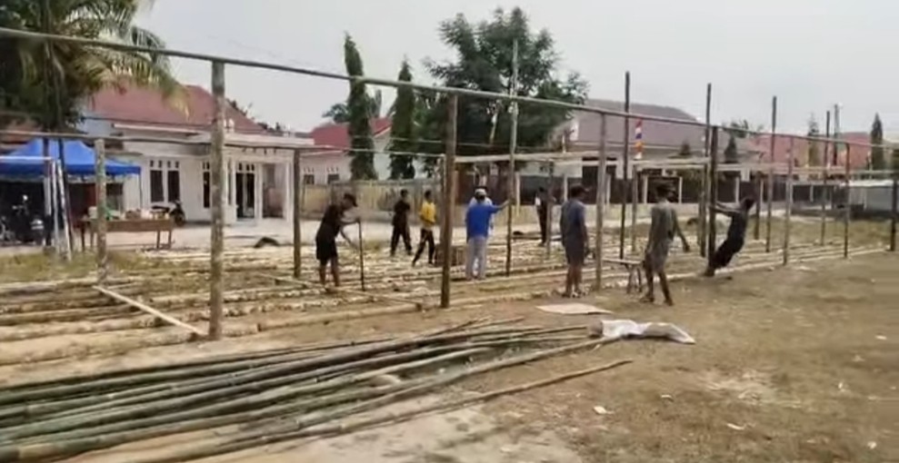 Danau Rambai Bersiap Jadi Tuan Rumah MTQ Kecamatan Batang Gansal ke-14, Warga Kompak Bergotong Royong