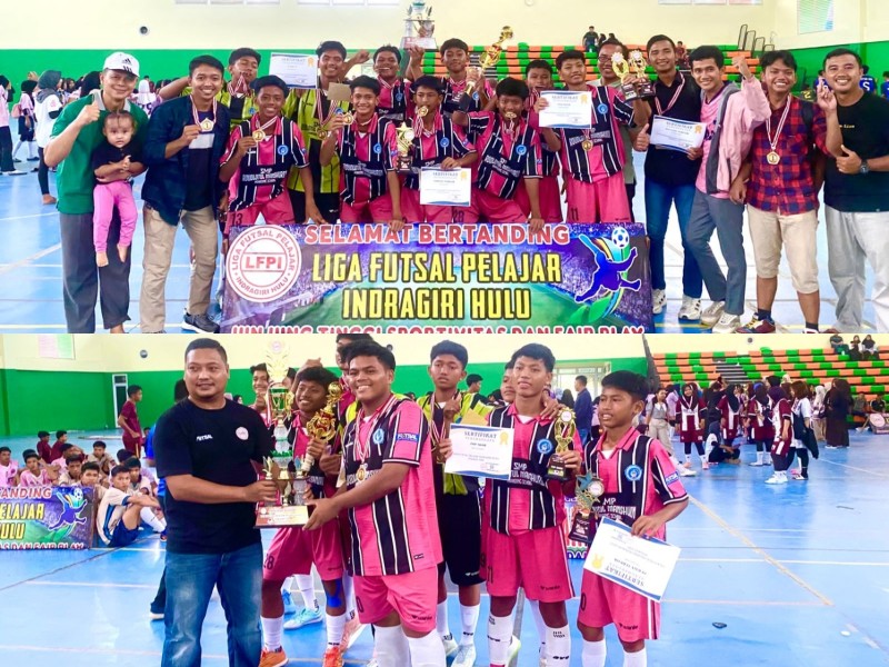 SMP RMBS Borong Juara di Liga Futsal Pelajar Inhu 2025