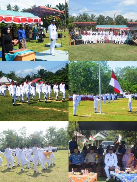 Upacara HUT RI ke 80, Pemdes Tanah Datar Berjalan Sukses