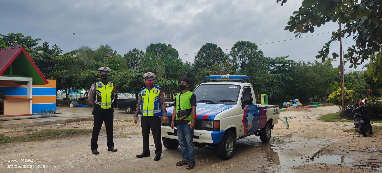 Ops Lilin LK 2021, Satlantas Polres Inhu Pantau Objek Wisata dan Titik Rawan Laka