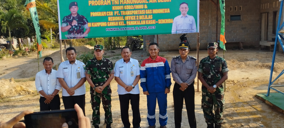 Dandim 0302/INHU, Resmikan Sumur Bor Program TNI Manunggal Air Bersih