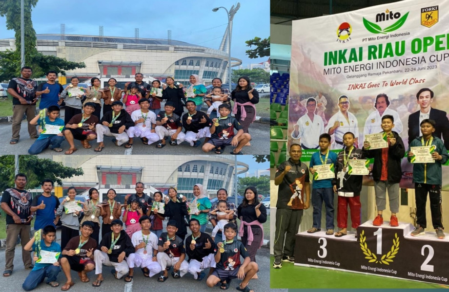 Karate INKAI Batang Gansal Raih 18 Medali, Pada Kejuaraan IRO 2023 Di Pekanbaru