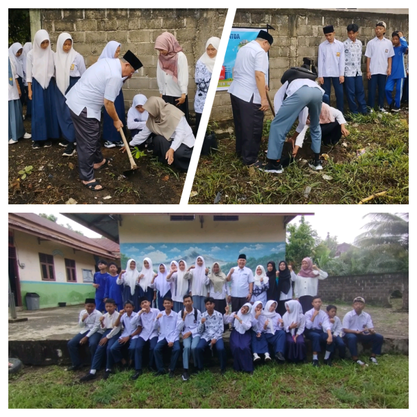 Ponpes Imadul Bilad Pematang Reba Tanam Pohon Matoa dalam Rangka Peringati Hari Bumi Sedunia