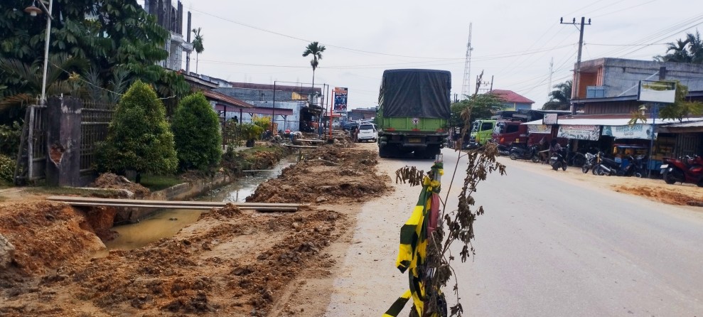 Pemkab Inhu Bangun Drainase di Wilayah Rawan Banjir Kecamatan Seberida