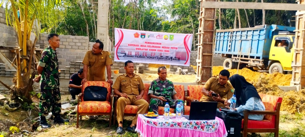 Dandim 0302/Inhu Vidcon Serentak Nasional Bersama Wapang TNI Terkait Pembangunan Koperasi Merah Putih