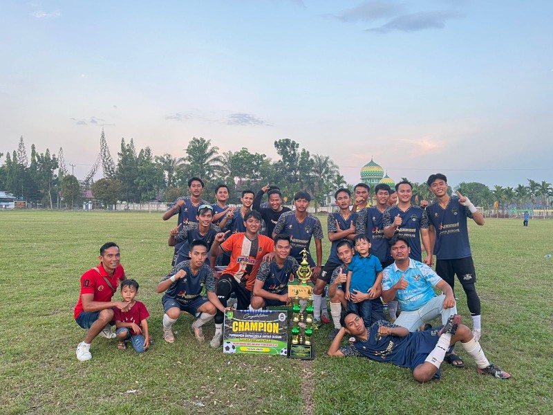 Rexsast Juara Turnamen Sepakbola Antar Dusun, HUT Desa Titian Resak