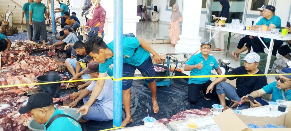 Kurban di Masjid Raya Nurul Hidayah Pematang Lancang Meningkat