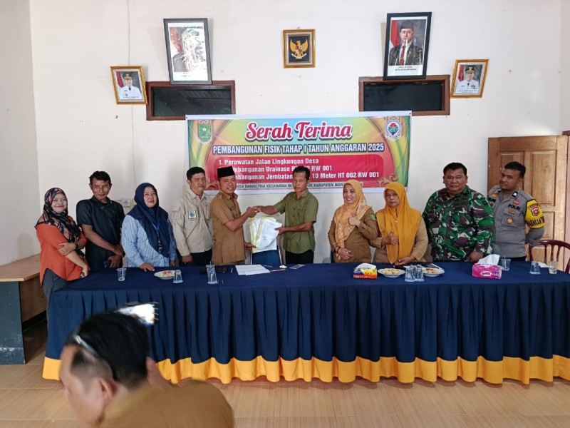 Pemdes Danau Tiga Serah Terima 3 Pembangunan Fisik Tahap Pertama