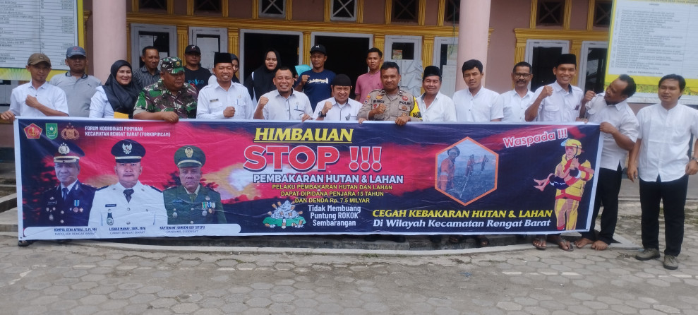 Forkopimcam Rengat Barat, Sosialisasi Penanggulangan Karhutla di Desa Danau Tiga