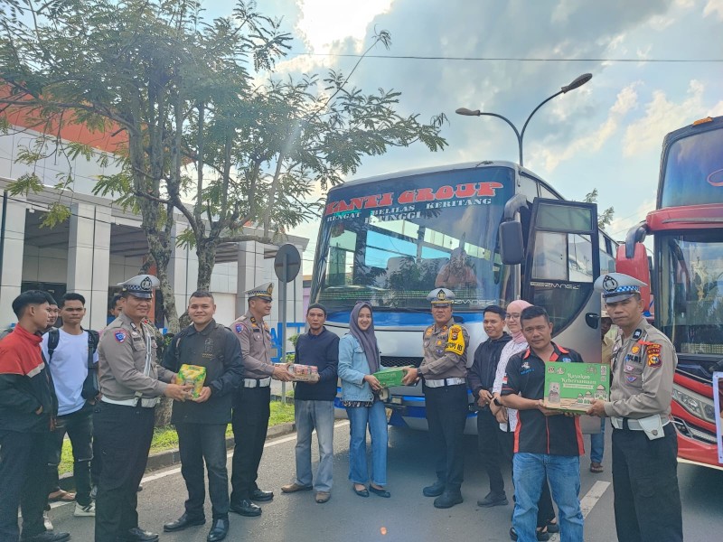 Kasat Lantas Lepas Mudik Kebangsaan Polres Inhu dan Cipayung Plus, Ini Rutenya