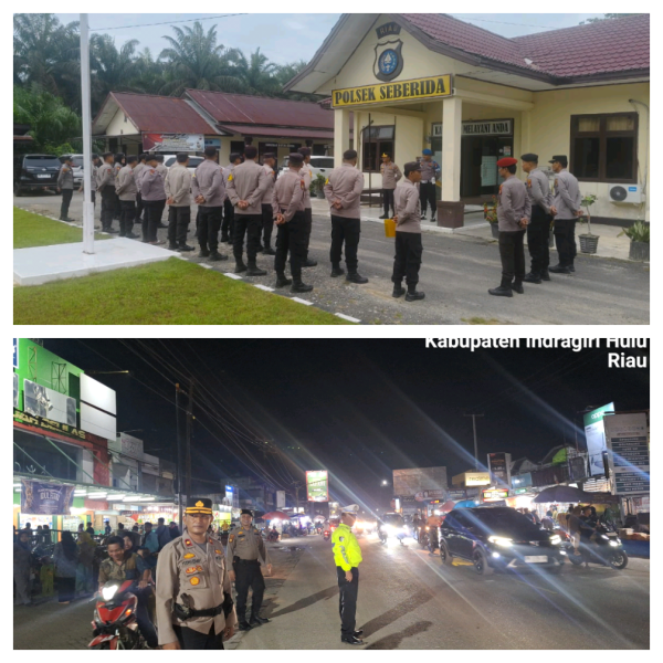 Guna Pastikan Situasi Kondusif di Malam Lebaran, Polsek Seberida Tingkatkan Pengamanan