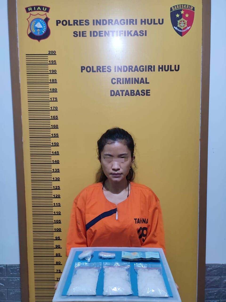 Bawa Ratusan Gram Sabu Dari Pekanbaru, 3 Pelaku Diantaranya Perempuan di Tangkap Satres Narkoba Polres Inhu