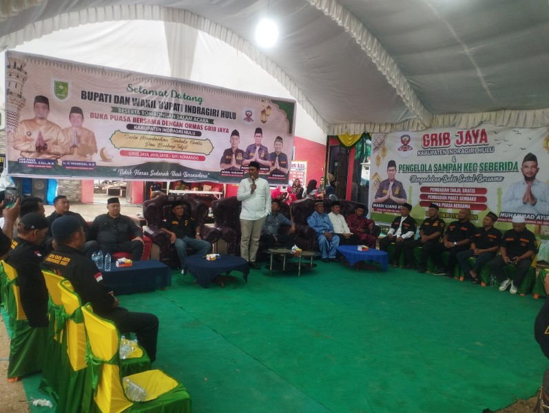 Bupati dan Wakil Bupati Inhu, Hadiri Bukber di Kediaman Ketua DPC GRIB Jaya Kabupaten Inhu