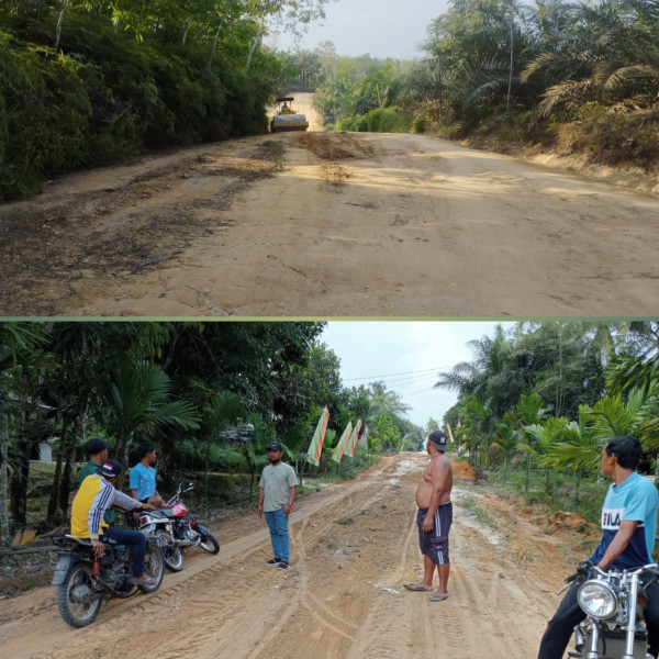 Bacaleg Dari PKB Ini, Bantu Penyekrapan Jalan Kabupaten di Desa Danau Tiga
