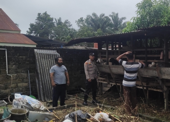Ketahanan Pangan Nasional, Polisi Motivasi Warga Kembangkan Peternakan Kambing