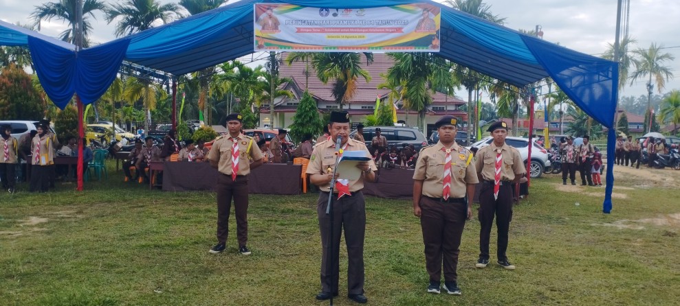 Kwarran Gerakan Pramuka Seberida, Gelar Upacara Hari Pramuka Ke-64