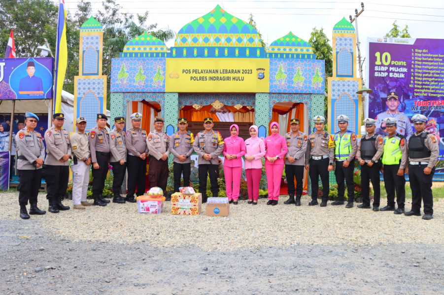Ini Pesan Kapolres Inhu Saat Cek Posyan dan Pospam Lebaran 2023
